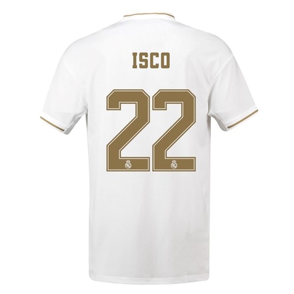Camiseta Real Madrid NO.22 Isco Primera equipo 2019-20 Blanco